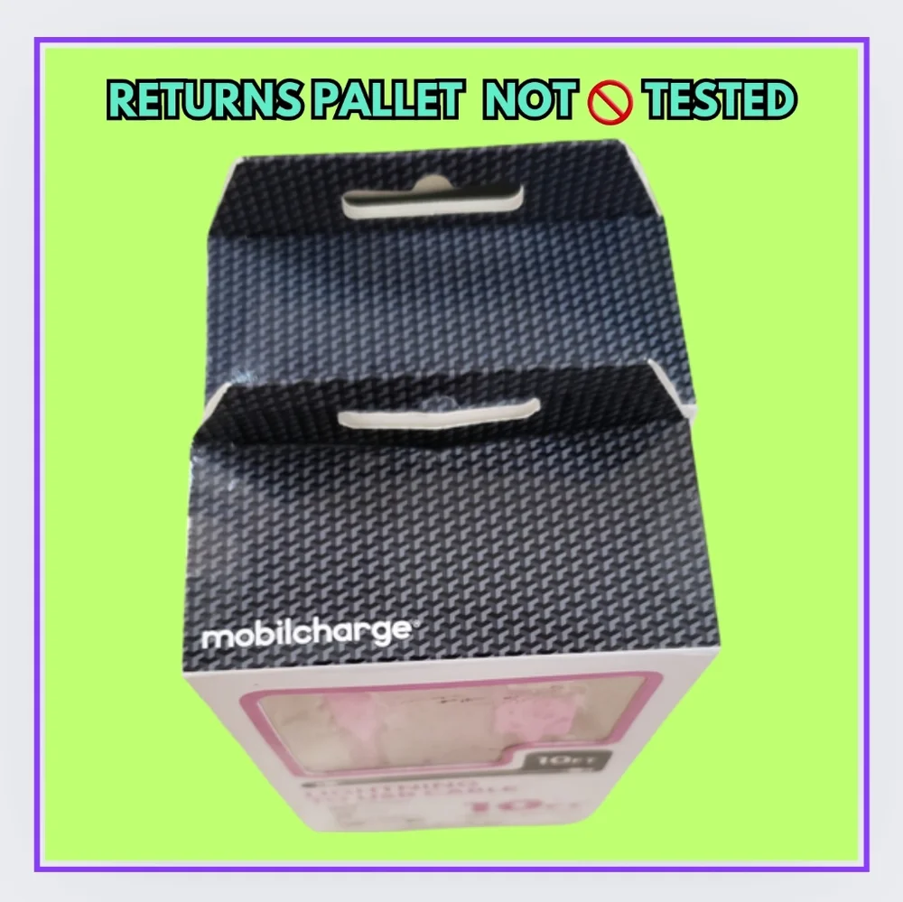 🥳1-APPLE-LIGHTNING USB QUICK CHARGER/PINK 10ft. PALLET RETURN NOT 🚫 TESTED